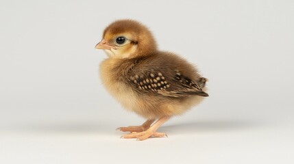 Obraz premium Cute chick hatching from egg farm animal photography studio setting close-up new life concept