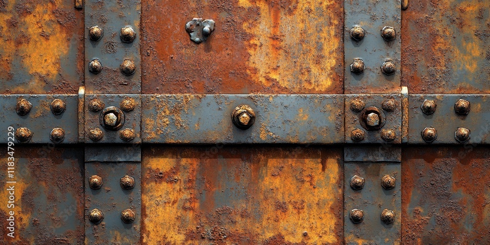 Leinwandbilder rusty texture background featuring old metal with prominent iron rust and rusted steel elements, cre