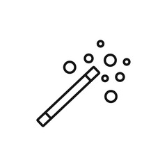 Magic wand icon Isolated flat vector in outline