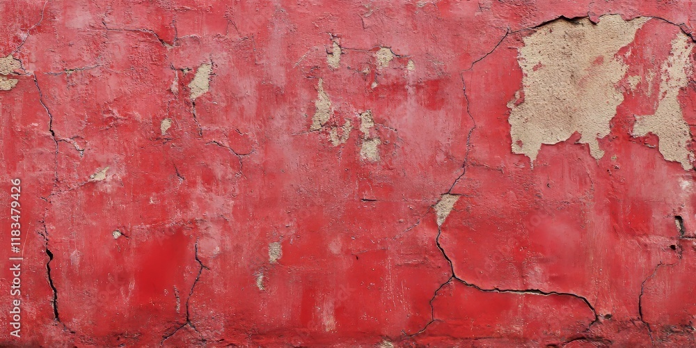 Poster grunge red wall background featuring unique texture that enhances aesthetic appeal. this grunge red 