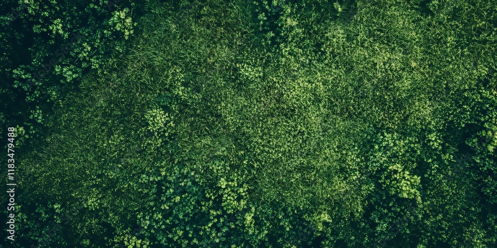 Poster aerial perspective showcasing a textured background of lush green grass. this green grass texture cr