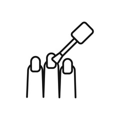 Manicure icon Isolated flat vector in outline