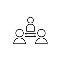 Mediator icon Isolated flat vector in outline