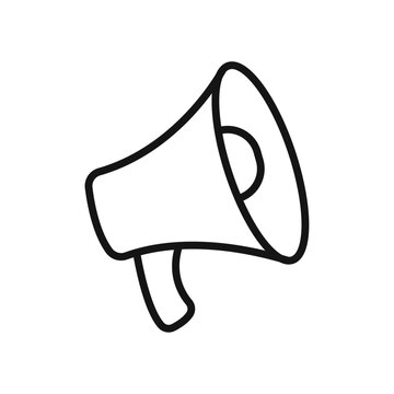 recommend clip art: Megaphone icon Isolated flat vector in outline