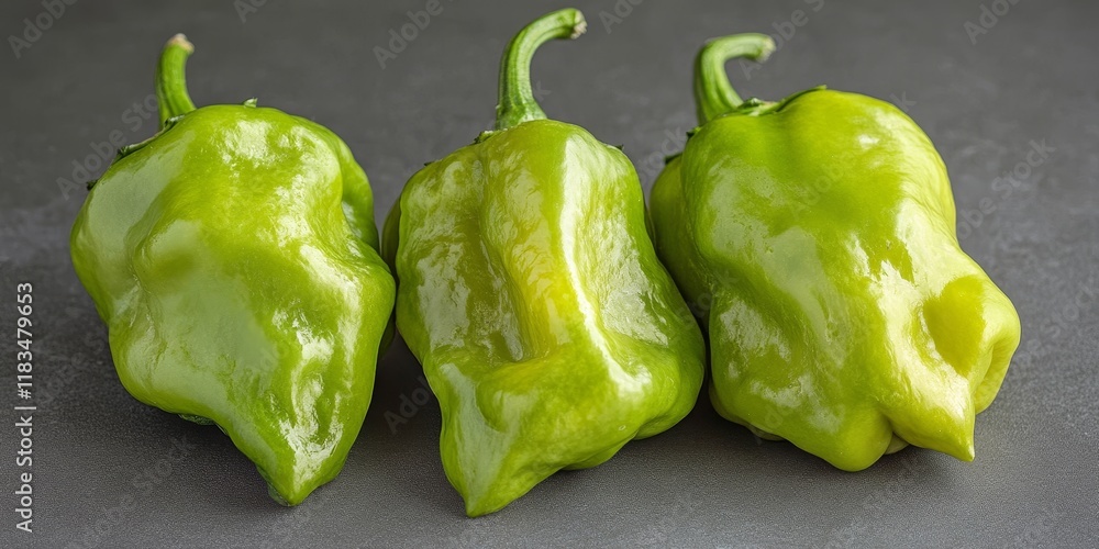 Poster vibrant green pepper piper retrofractum vahl on display, showcasing the unique characteristics and t