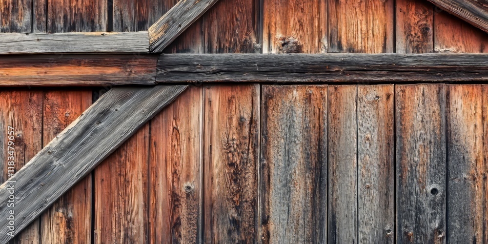 Poster detailed close up of an old wooden building, showcasing the texture and character of age in the frag