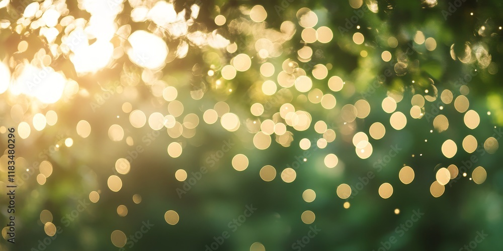 Poster morning trees create a stunning bokeh effect, capturing the essence of nature s beauty. this bokeh o