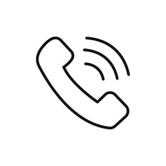 Phone call icon Isolated flat vector in outline