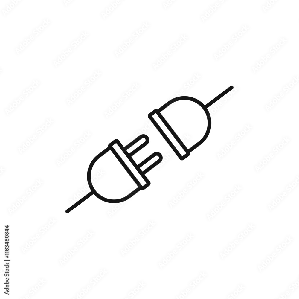 Poster plugin icon isolated flat vector in outline