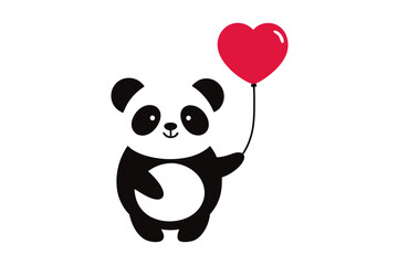 Obraz premium panda with heart