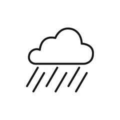 Rain icon Isolated flat vector in outline