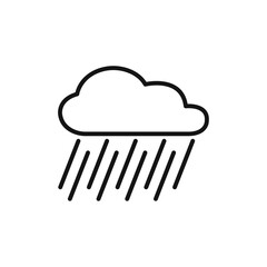 Rainy icon Isolated flat vector in outline