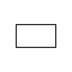 Rectangle icon Isolated flat vector in outline