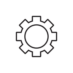 Settings icon Isolated flat vector in outline