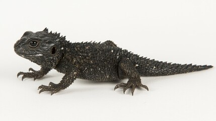 Obraz premium Lizard exploring its habitat nature environment wildlife photography close-up view reptile behavior