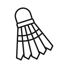 Shuttlecock icon Isolated flat vector in outline