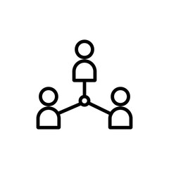 Stakeholders icon Isolated flat vector in outline