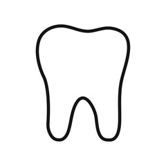 Tooth icon Isolated flat vector in outline