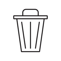 Trash icon Isolated flat vector in outline