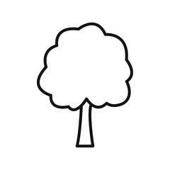 Tree icon Isolated flat vector in outline