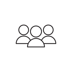 Users icon Isolated flat vector in outline