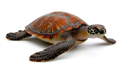 Swimming sea turtle underwater environment animal photography coral reef close-up view marine life exploration