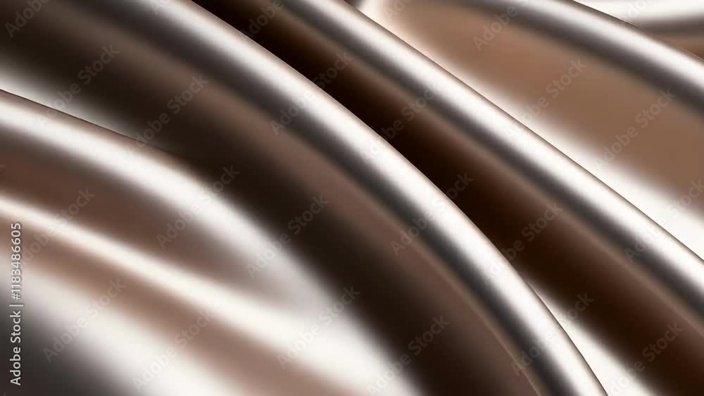 Poster closeup of soft silk fabric showcasing elegant draping and smooth texture with reflections and gentl