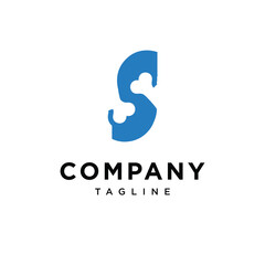 Letter S Bone Cute Logo Icon Vector