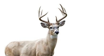 Majestic Whitetail Deer Buck Isolated Wildlife Nature