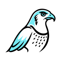 falcon doodle icon vector illustration