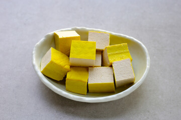 Soy tofu cubes, Tofu soy bean curd