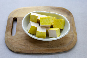 Soy tofu cubes, Tofu soy bean curd