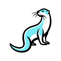 otter doodle icon vector art