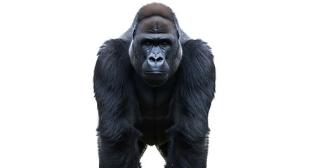 Fototapeta premium Powerful Gorilla Portrait Wild Animal Primate Mammal Wildlife Photography
