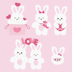Cute Bunny Valentines Day