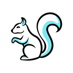 squirrel doodle icon vector illustration
