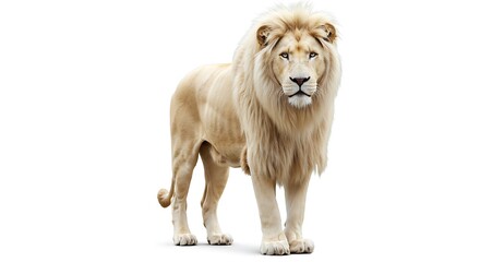 Obraz premium Majestic White Lion Powerful King of the Jungle Wildlife Photography