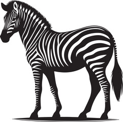 silhouette line art zebra icon design 