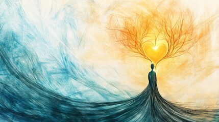 Inner Peace: A Heart-Shaped Tree of Life
