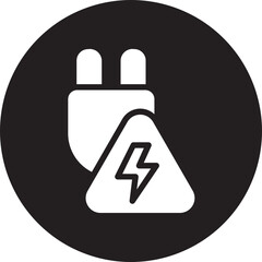 electricity glyph icon