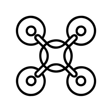 recommend clip art: drone icon, electronics line art, electronics vector - simple black line art icon of drone perfect for logos, and electronics-themed designs.