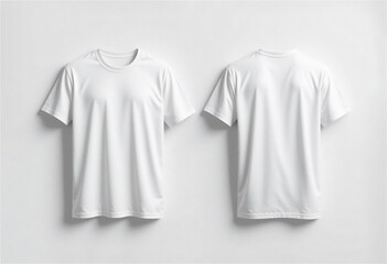 무지 화이트 티셔츠 앞면 뒷면 디자인 목업