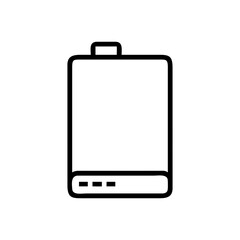 external hard drive icon, electronics line art, electronics vector - simple black line art icon of external hard drive perfect for logos, and electronics-themed designs.