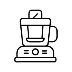 food processor icon, electronics line art, electronics vector - simple black line art icon of food processor perfect for logos, and electronics-themed designs.