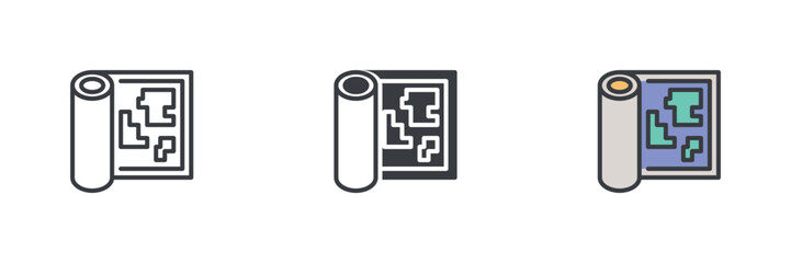 Paper map scroll icon