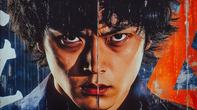 Tokyo Revengers: Ken Ryuguji's Fierce Gaze - Powered by Adobe