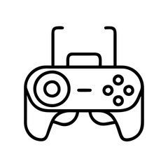vr controller icon, electronics line art, electronics vector - simple black line art icon of vr controller perfect for logos, and electronics-themed designs.