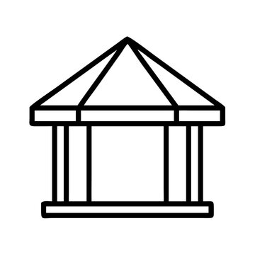 recommend clip art: gazebo icon, furniture line art, furniture vector - simple black line art icon of gazebo perfect for logos, and furniture-themed designs.
