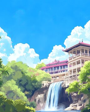Cimahi Indonesia Travel Poster Flat Illustration Print Decor Gift Canvas Wall Art Gift