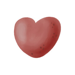 watercolor red heart 